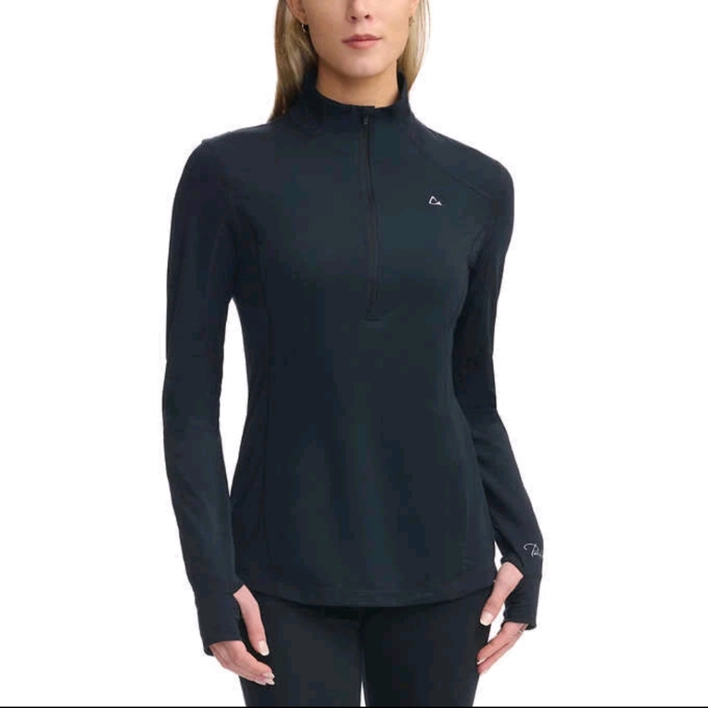 Paradox Everyday Merino Blend 1/4 Zip Neck Base Layer Black‎ women's small